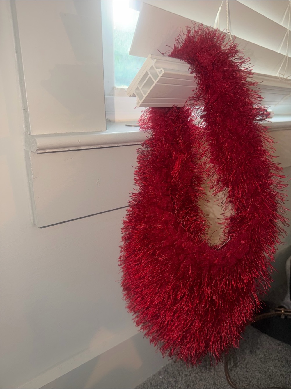 Red Fuzzy red purse -